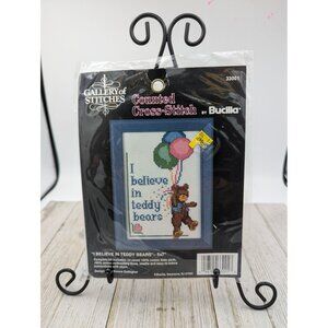Bucilla "I Believe In Teddy Bears" Counted Cross-Stitch Kit 5x7